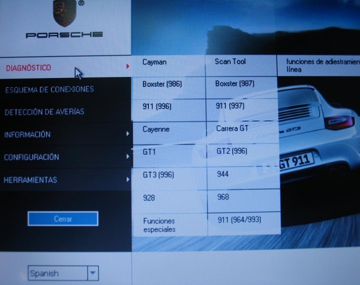 Diagnosis máquina software Ferrari Lamborghini Maserati Porsche